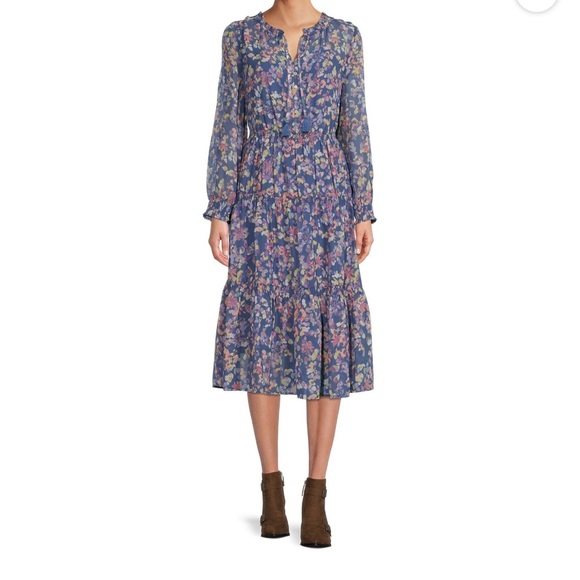 beachlunchlounge Dresses & Skirts - Beachlunchlounge Women's Tiered Print Dress Medium